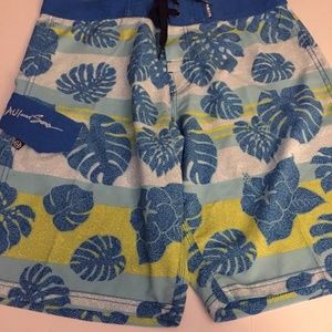MAUI/SONS 4 WAY STRETCH SWIM BOARD SHORTS 38
